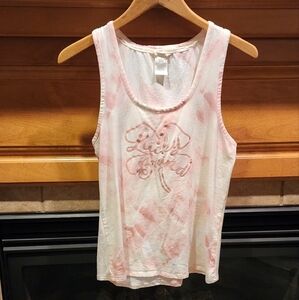 Lucky Brand Pink Tie Dye Tank Top Size Medium